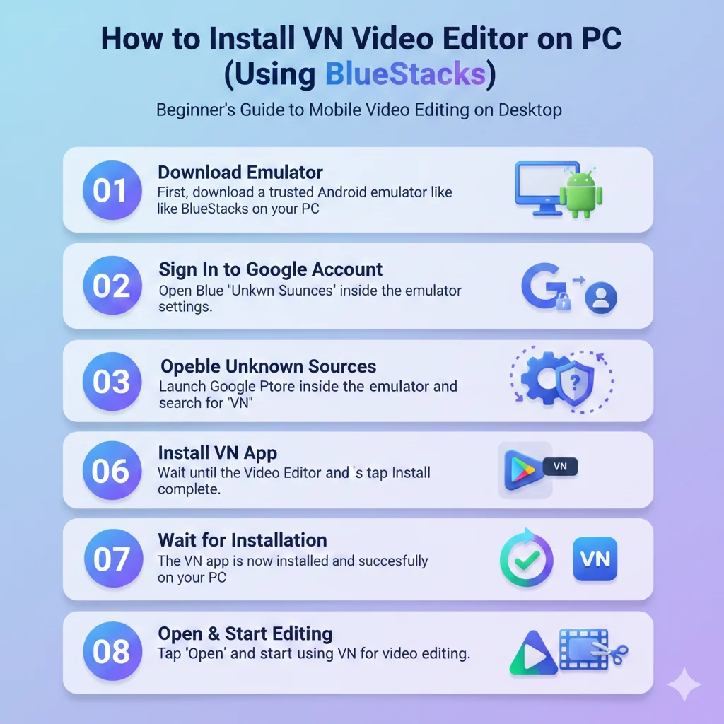 How to Install VN Video Editor on PC (Using BlueStacks)